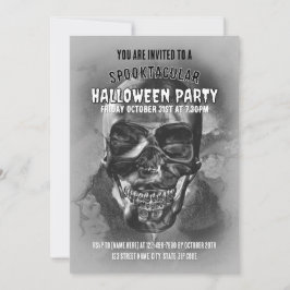 Gelukkig schedel. Halloweenfeest. Kaart