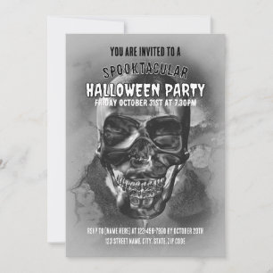 Gelukkig schedel. Halloweenfeest. Kaart
