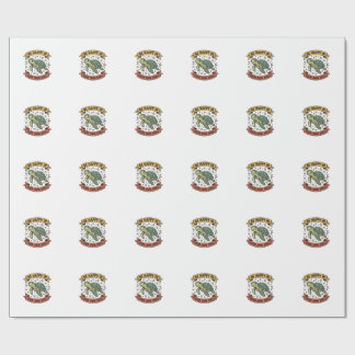 Gelukkig Schildpad Citaat Vintage Gravure Ontwerp_ Cadeaupapier