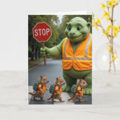 Gelukkig schooljaar Crossing Guard Kaart (Gele Bloem)