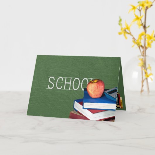 Gelukkig schooljaar kaart (Gele Bloem)