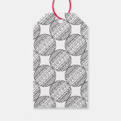 Gelukkig Seizoenen Minimalistisch patroon Kerstbal Cadeaulabel (Achterkant)