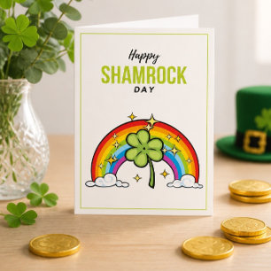Gelukkig Shamrock-dag Vakantiekaart Kaart