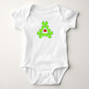 gelukkig shamrock Irish four-leaf clover St. Patri Romper