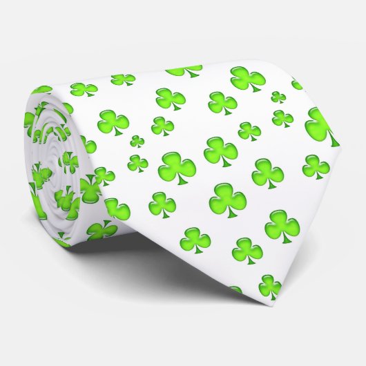 gelukkig shamrock Irish four-leaf clover St. Patri Stropdas (Opgerold)