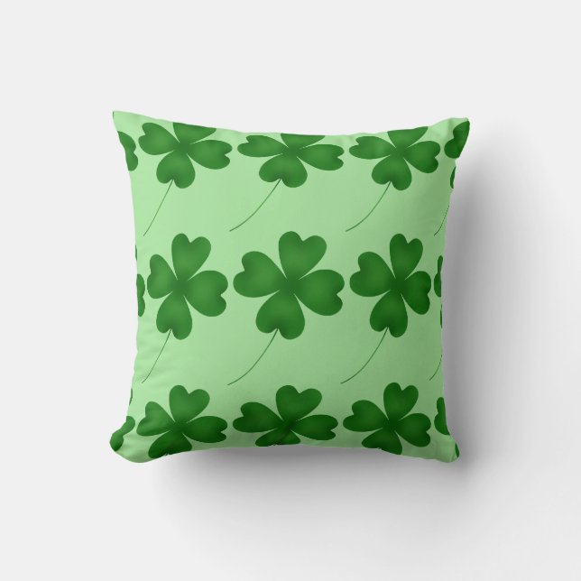 Gelukkig shamrock ontwerp kussen (Voorkant)