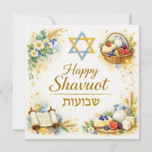 Gelukkig Shavuot Hebreeuws, Davidster, Zuivel, Joo