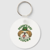 Gelukkig Shih Tzu St.Patrick's Day Sleutelhanger (Voorkant)