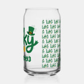 Gelukkig sinds jaar blikvorm glas (Links)