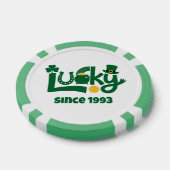 Gelukkig sinds jaar poker chips (Enkel)