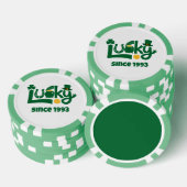 Gelukkig sinds jaar poker chips (Opstapeling)