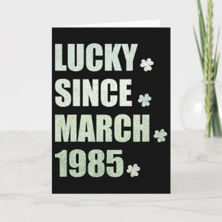 Gelukkig sinds maart 1985 Verjaardag St. Patricks  Kaart