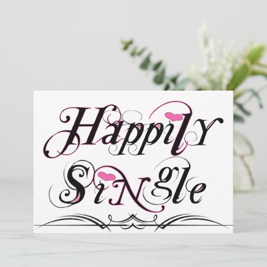 Gelukkig Single Kaart (Staand voorkant)