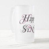 Gelukkig Single Matglas Bierpul (Voorkant links)