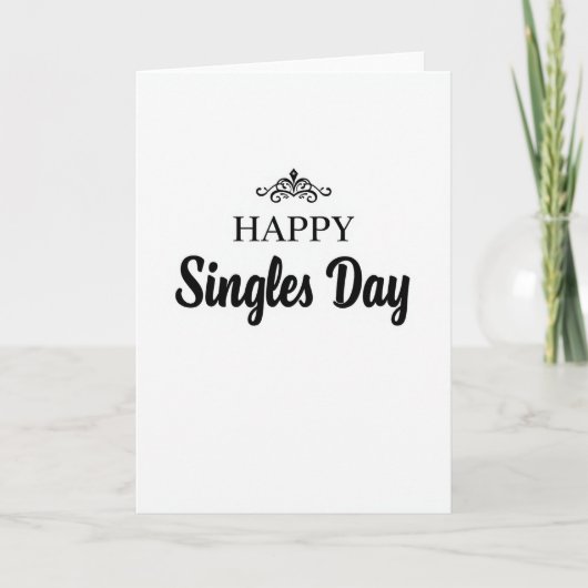 Gelukkig Singles Day Kaart (Voorkant)