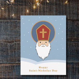 Gelukkig Sinterklaas Wenskaart Feestdagenkaart