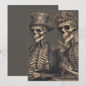 Gelukkig Skelet Koppel Kaart (Voorkant / Achterkant)