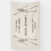 Gelukkig Skelet Verloving Feest Spandoek (Verticaal)