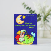 Gelukkig Slaapfeest Dag 3 januari Briefkaart (Staand voorkant)