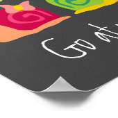 Gelukkig slakken schattige slakken met eigen tempo poster (Hoek)