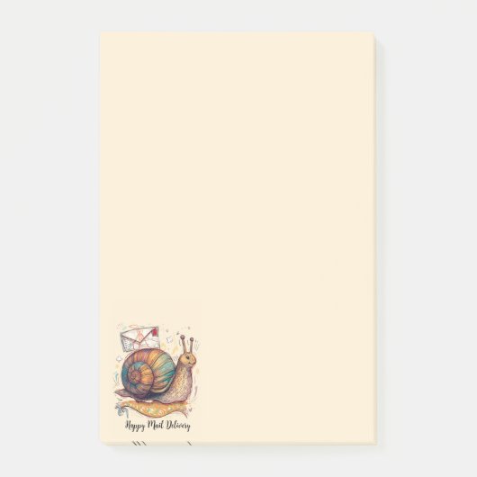 Gelukkig Slakkenpost Post-it® Notes (Voorkant)
