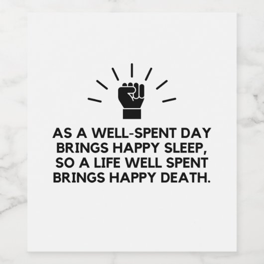 Gelukkig slapen wijn etiket (Enkel label)