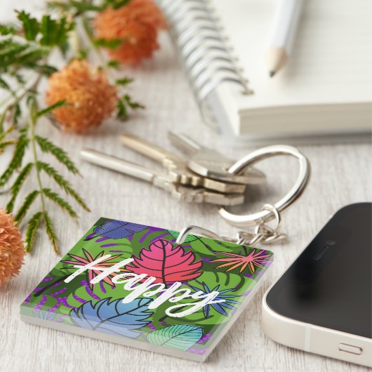 gelukkig sleutelhanger (Voorkant Rechts)