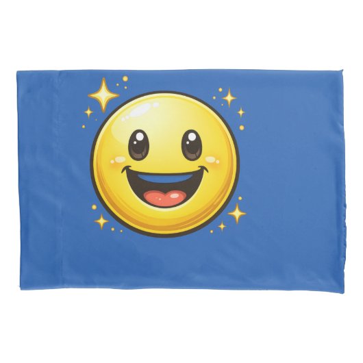 Gelukkig Smiley Gezicht met Vonken Kussensloop (Voorkant)