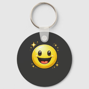 Gelukkig Smiley Gezicht met Vonken Sleutelhanger