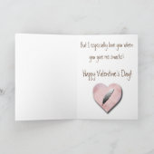 Gelukkig Snack Budgie Bird Valentijnsdag kaart (Binnen)