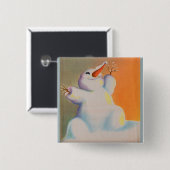 " gelukkig sneeuwgriet " , morgen vierkante button 5,1 cm (Voorkant /achterkant)