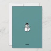 Gelukkig Sneeuwman Kerstkaart (Achterkant)