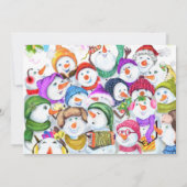 Gelukkig Sneeuwmannenfeest Grappige Kerstkaart (Achterkant)