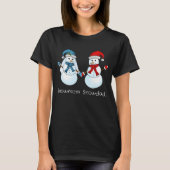 Gelukkig sneeuwstel, Kerstmis T-shirt (Voorkant)