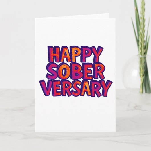 Gelukkig Soberversary kaart met envelop 5x7 (Voorkant)
