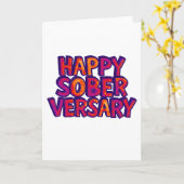 Gelukkig Soberversary kaart met envelop 5x7 (Gele Bloem)