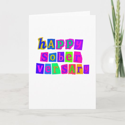 Gelukkig Soberversary kaart met envelop 5x7 (Voorkant)