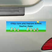 Gelukkig spelen kinderen in de zon, Kinder buitens Bumpersticker (Op auto)