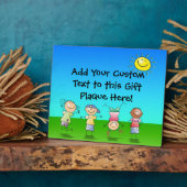 Gelukkig spelen kinderen in de zon, Kinder buitens Fotoplaat (Zijkant)