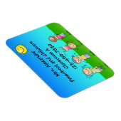 Gelukkig spelen kinderen in de zon, Kinder buitens Magneet (Rechterzijde)