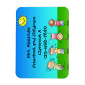 Gelukkig spelen kinderen in de zon, Kinder buitens Magneet (Verticaal)