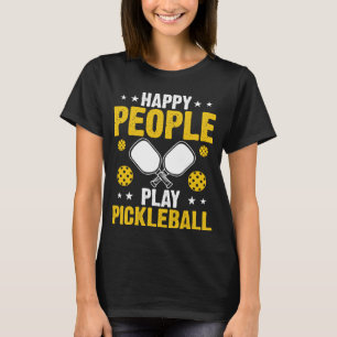Gelukkig spelen mensen pickleball t-shirt