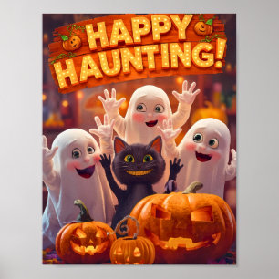 Gelukkig spoken – Kinderen Halloween Poster