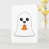 Gelukkig spook kaart (Gele Bloem)