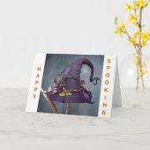 *GELUKKIG SPOOKEN EN PLEZIER HEBBEN** KAART (Gele Bloem)