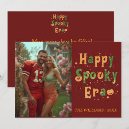 Gelukkig Spooky tijdperk kaart, Foto halloween 202 Kaart