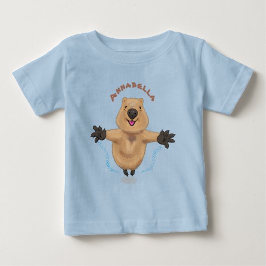 Gelukkig springend quokka cartoon design (Voorkant)