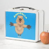 Gelukkig springend quokka cartoon design (In situ)