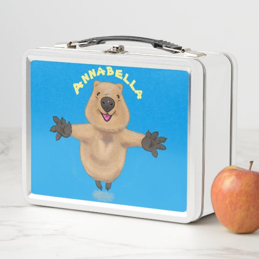 Gelukkig springend quokka cartoon design (In situ)