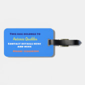 Gelukkig springend quokka cartoon design bagagelabel (Achterkant horizontaal)